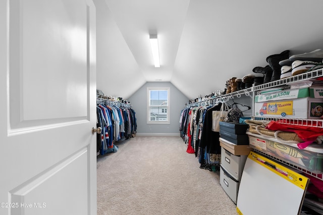 74 W Weatherbee Way, Hampstead, NC 28443 - spacious closet with vaulted ceiling and carpet floors