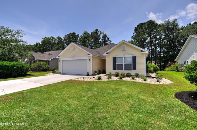 867 Corn Planters Cir, Calabash, NC 28467 - single story home featuring an attached garage, concrete driveway, and a front lawn