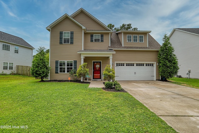 514 Everett Glades, Sneads Ferry, NC 28460 - traditional-style house featuring driveway, roof with shingles, and an attached garage