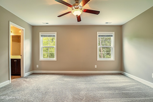 514 Everett Glades, Sneads Ferry, NC 28460 - carpeted spare room featuring healthy amount of natural light and ceiling fan