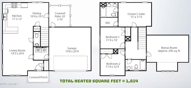 514 Everett Glades, Sneads Ferry, NC 28460 - view of room layout