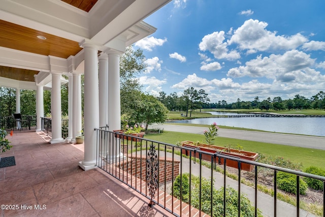249 Maple Creek Dr, Wallace, NC 28466 - covered porch with a water view