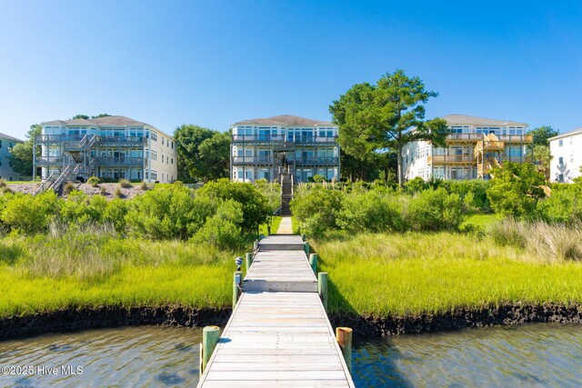 8630 Sound Dr Unit B2, Emerald Isle, NC 28594 - dock area with a water view