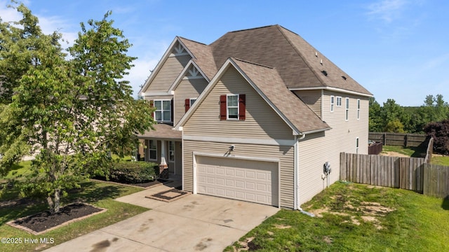 399 Highgrove Dr, Spring Lake, NC 28390 - traditional home with concrete driveway, a garage, and roof with shingles
