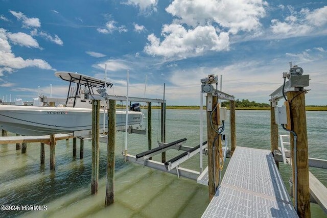 640 Avila Dr, Hampstead, NC 28443 - dock with boat lift and a water view