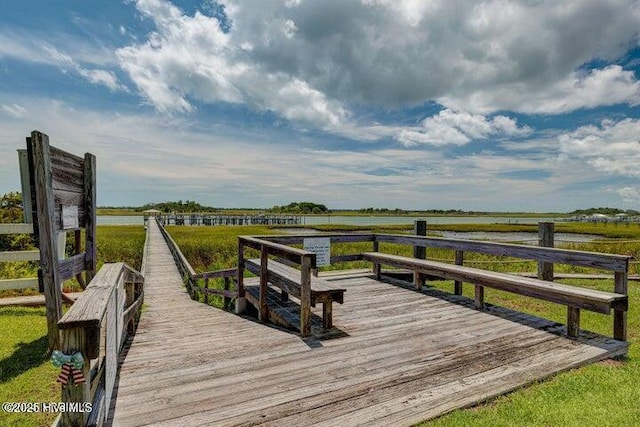 640 Avila Dr, Hampstead, NC 28443 - wooden terrace with a water view