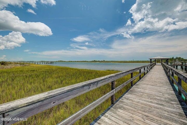 640 Avila Dr, Hampstead, NC 28443 - dock area with a water view and a gazebo