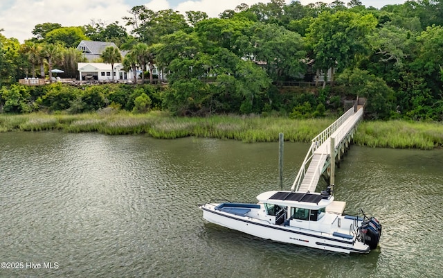 3530 Van Buren St SW, Supply, NC 28462 - dock area featuring a water view and view of scattered trees