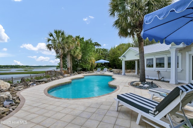 3530 Van Buren St SW, Supply, NC 28462 - view of pool featuring a patio and a water view