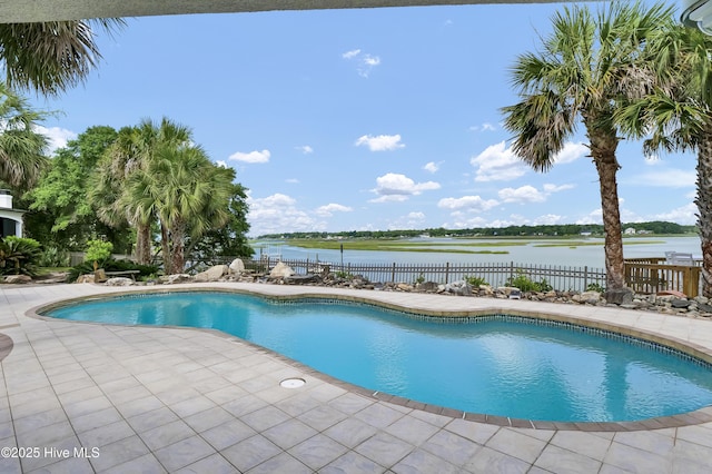 3530 Van Buren St SW, Supply, NC 28462 - view of pool featuring a patio and a water view