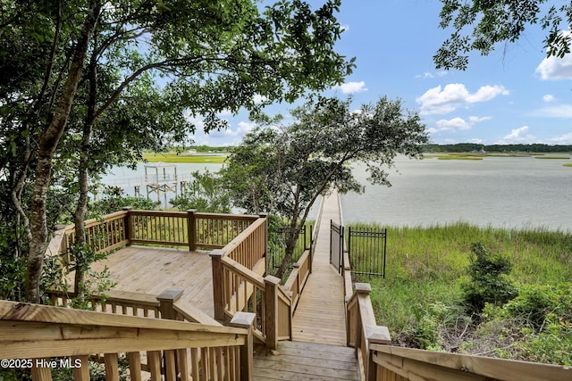 3530 Van Buren St SW, Supply, NC 28462 - wooden deck featuring a water view