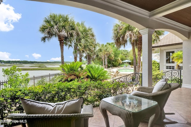 3530 Van Buren St SW, Supply, NC 28462 - view of patio featuring a water view