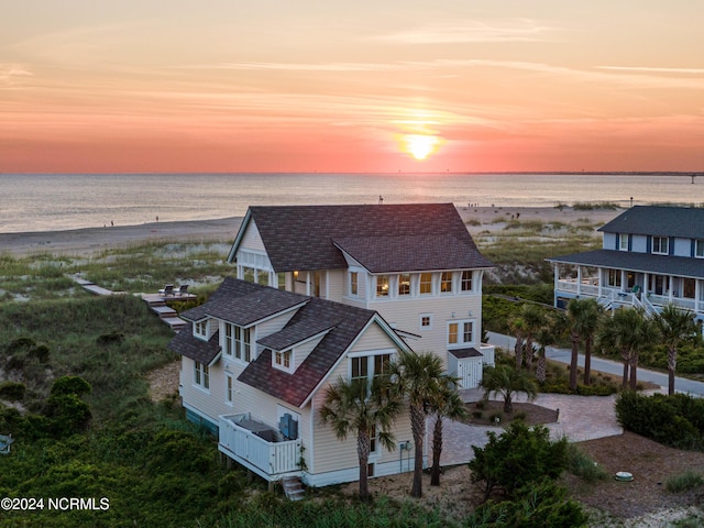 224 W Bald Head Wynd Wynd, Bald Head Island, NC 28461 - view from above of property featuring waterfront with a beach