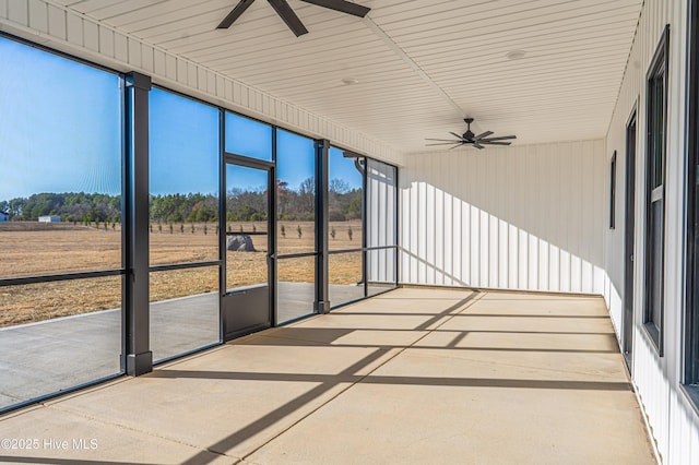 355 Shaw Rd, Cameron, NC 28326 - unfurnished sunroom featuring a ceiling fan