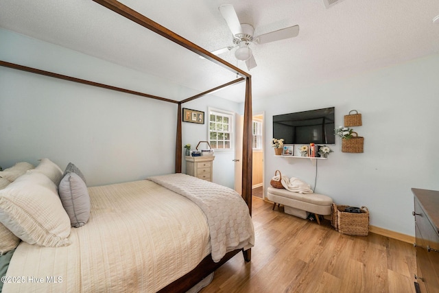225 Candlewood Dr, Wilmington, NC 28411 - bedroom featuring light wood-style floors and ceiling fan