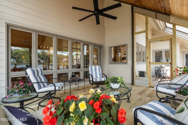 4 Lake Shore Ct, Pinehurst, NC 28374 - sunroom / solarium with a ceiling fan and lofted ceiling