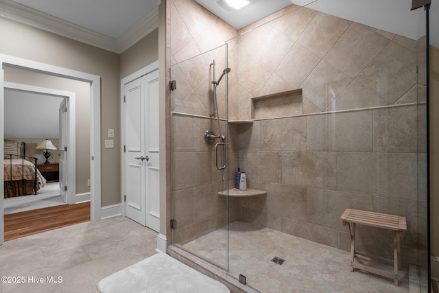 4 Lake Shore Ct, Pinehurst, NC 28374 - full bath featuring a shower stall and ornamental molding
