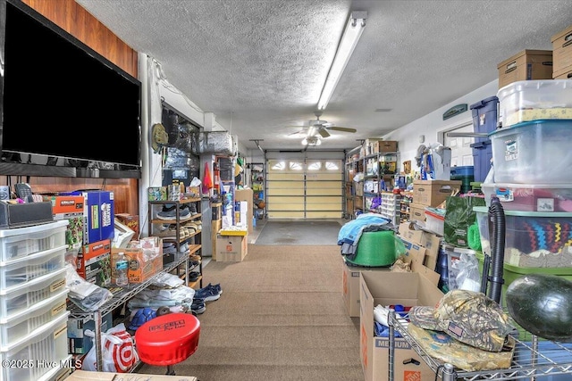 813 Cutter Ct, Kure Beach, NC 28449 - garage featuring ceiling fan