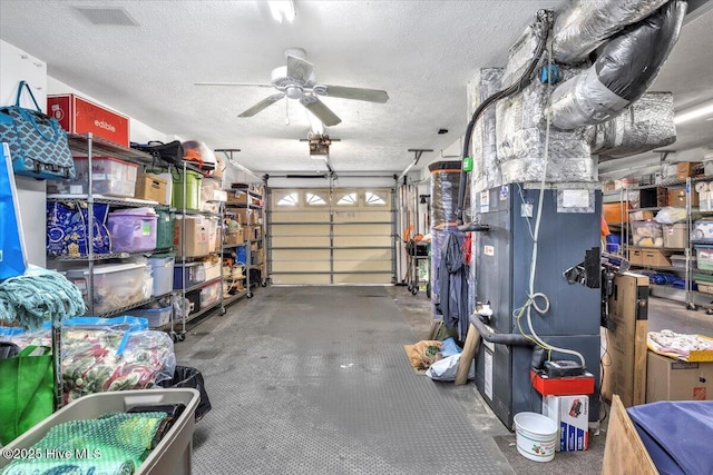 813 Cutter Ct, Kure Beach, NC 28449 - garage featuring ceiling fan