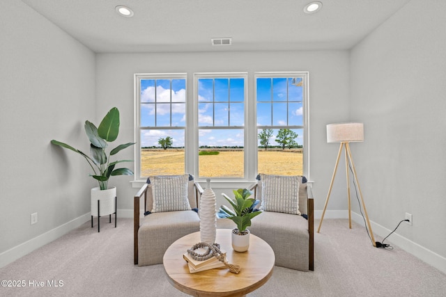 101 Claire Ct, Moyock, NC 27958 - sitting room featuring healthy amount of natural light, carpet flooring, recessed lighting, and baseboards