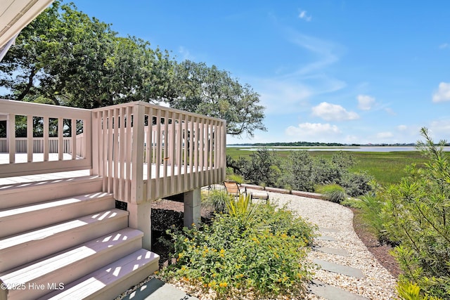 3343 Channelside Dr SW, Supply, NC 28462 - view of yard featuring a deck and stairway