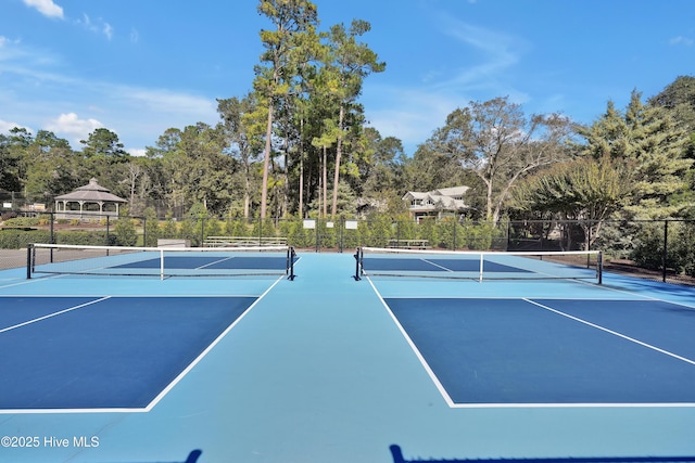 3343 Channelside Dr SW, Supply, NC 28462 - view of tennis court featuring a gazebo and view of scattered trees