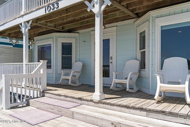 1033 Ocean Blvd W, Holden Beach, NC 28462 - view of wooden terrace