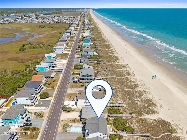 1033 Ocean Blvd W, Holden Beach, NC 28462 - aerial view of waterfront with a beach