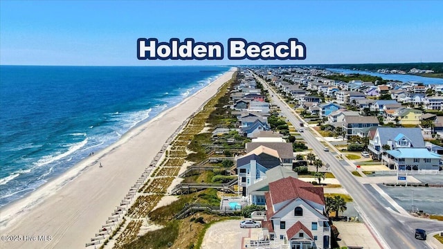 1033 Ocean Blvd W, Holden Beach, NC 28462 - aerial view of waterfront with a beach