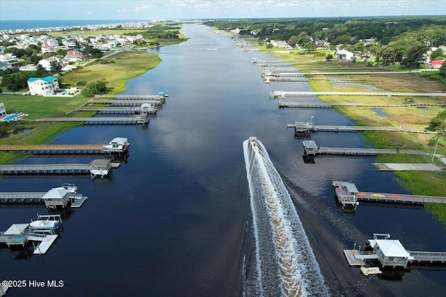1033 Ocean Blvd W, Holden Beach, NC 28462 - drone / aerial view of a large body of water