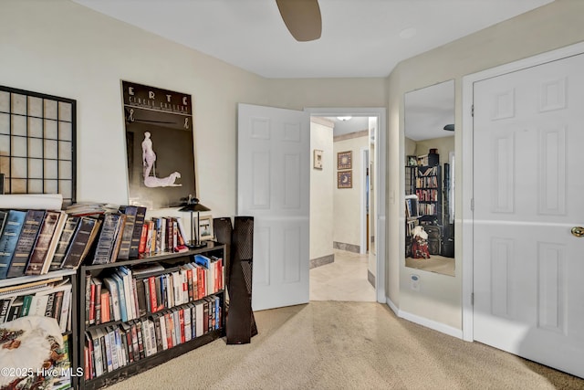 208 Bloomington Ln, Wilmington, NC 28411 - carpeted bedroom with baseboards and a ceiling fan