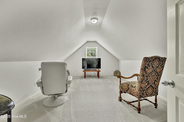 208 Bloomington Ln, Wilmington, NC 28411 - sitting room with carpet flooring, vaulted ceiling, and baseboards