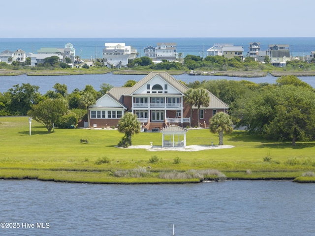 4 Hunter Heath Dr, North Topsail Beach, NC 28460 - water view featuring a gazebo