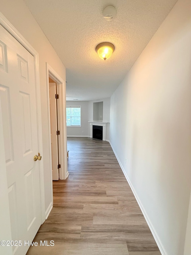 2104 Flagstone Ct Unit A-4, Greenville, NC 27834 - hall with wood finished floors, baseboards, and a textured ceiling