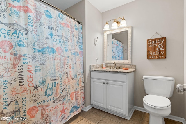 1239 Ocean Blvd W, Holden Beach, NC 28462 - full bath with tile patterned flooring, vanity, and a shower with curtain