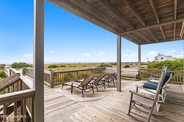1239 Ocean Blvd W, Holden Beach, NC 28462 - view of wooden deck