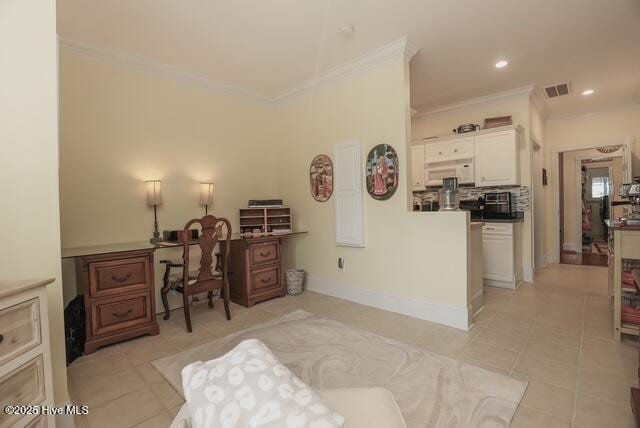 1 Burton Pl, Jacksonville, NC 28540 - office space with ornamental molding, light tile patterned floors, and recessed lighting