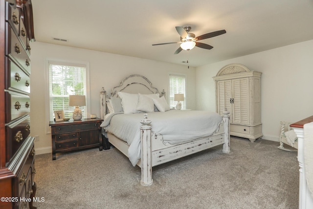637 White Oak Xing, Swansboro, NC 28584 - bedroom featuring carpet floors and ceiling fan