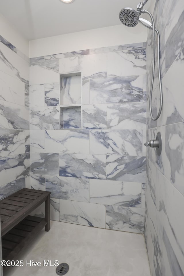 637 White Oak Xing, Swansboro, NC 28584 - bathroom with tiled shower