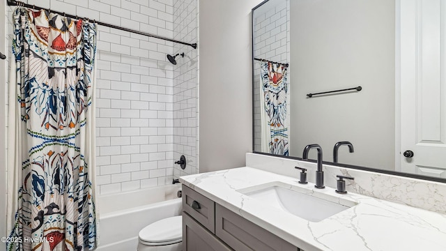 359 N Leak St, Southern Pines, NC 28387 - full bathroom with vanity, shower / bath combo, and toilet