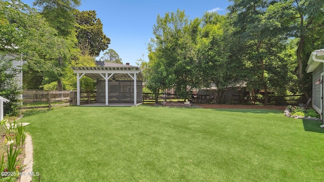 359 N Leak St, Southern Pines, NC 28387 - view of yard with a pergola and a patio area