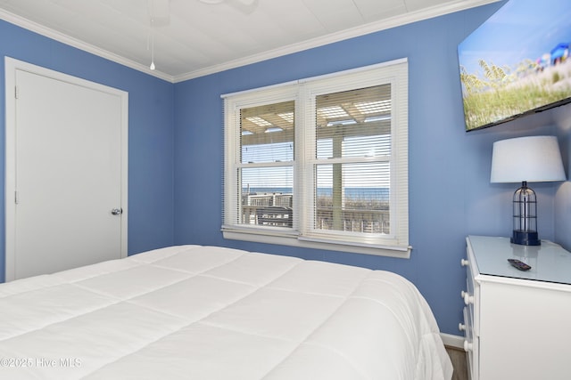 901 Ocean Dr, Emerald Isle, NC 28594 - bedroom with crown molding