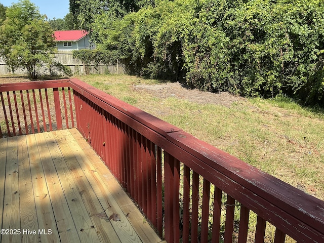 102 Tanglewood Dr, Jacksonville, NC 28540 - wooden deck with a fenced backyard