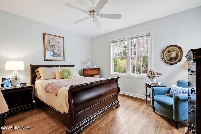 3853 Winding Vine Way, Southport, NC 28461 - bedroom featuring wood finished floors and a ceiling fan