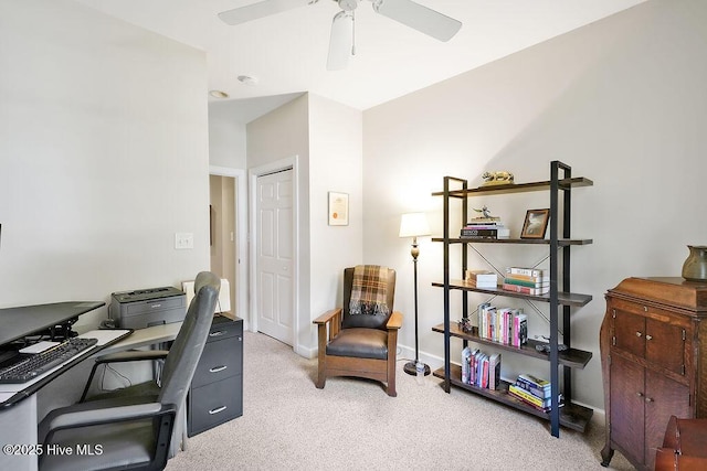 3853 Winding Vine Way, Southport, NC 28461 - carpeted office space featuring a ceiling fan