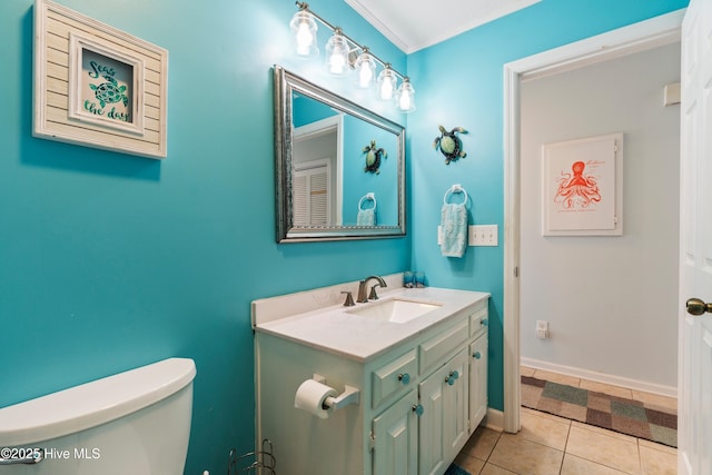 2310 New River Inlet Rd Unit 1, North Topsail Beach, NC 28460 - bathroom with vanity and tile patterned floors