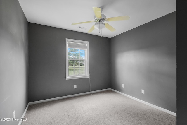 308 Big Tree Ln, Chinquapin, NC 28521 - spare room with ceiling fan and carpet flooring