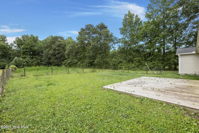 308 Big Tree Ln, Chinquapin, NC 28521 - view of yard featuring a wooden deck