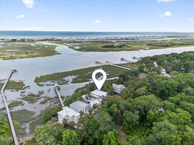 1711 Hemingway Dr SW, Ocean Isle Beach, NC 28469 - aerial view of property's location featuring a large body of water