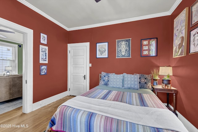 2008 Market St, Wilmington, NC 28403 - bedroom featuring wood finished floors and ornamental molding